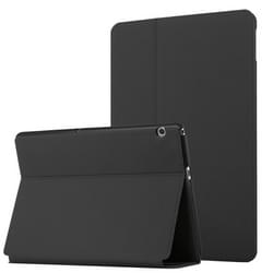 Voor Huawei Mediapad T3 10 Dual-vouwen Horizontale Flip Tablet Leren Case met Houder (Zwart)