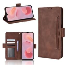 Voor Ulefone Note 12P Skin Feel Calf Pattern Leather Phone Case (Brown)