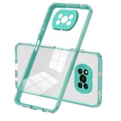 Voor Xiaomi Poco X3 NFC / X3 Pro 3 in 1 Clear TPU Color PC Frame Phone Case