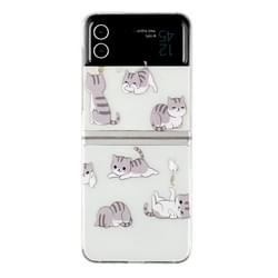 Voor Samsung Galaxy Z Flip 3 5G Opvouwbare Gekleurde Tekening PC Telefoon Case (Katten)