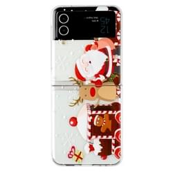 Voor Samsung Galaxy Z Flip 3 5G Opvouwbare Kerst Gekleurde Schilderen PC Telefoon Case (Kerst Huis)