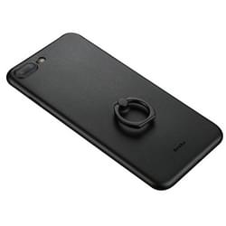 Benks voor iPhone 8 Plus & 7 Plus PP Frosted Ultra-thin terug beschermhoes met Ring Holder(Black)