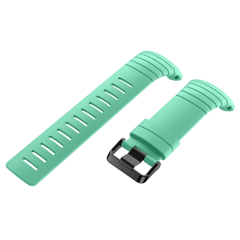 Voor Suunto Core serie vierkant stalen gesp siliconen TPU Watch Bands (mintgroen)