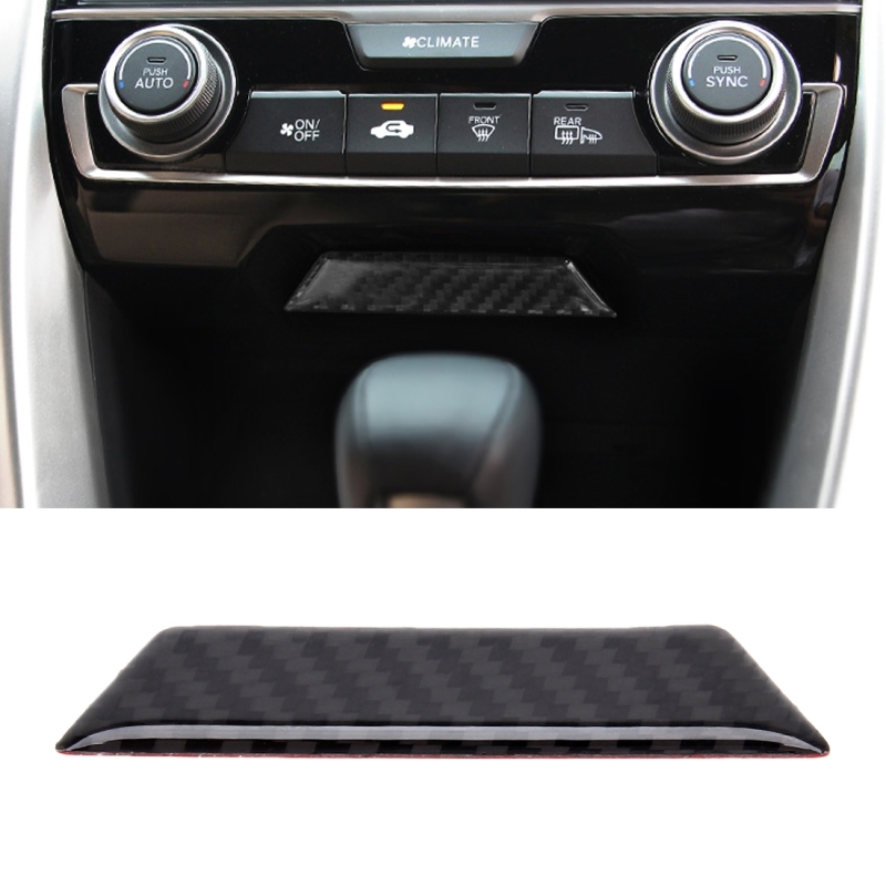 Carbon fiber trim centrale controle versnellingen Shift panel decoratieve sticker voor Honda Civic 10e gen