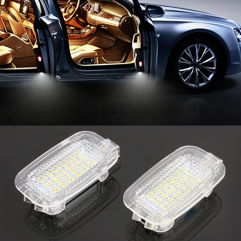 2 stuks LED auto DC 12V 1.5 W 6000K 100LM deur lichten lampen 18LEDs SMD-3528 lampen voor Mercedes-Benz