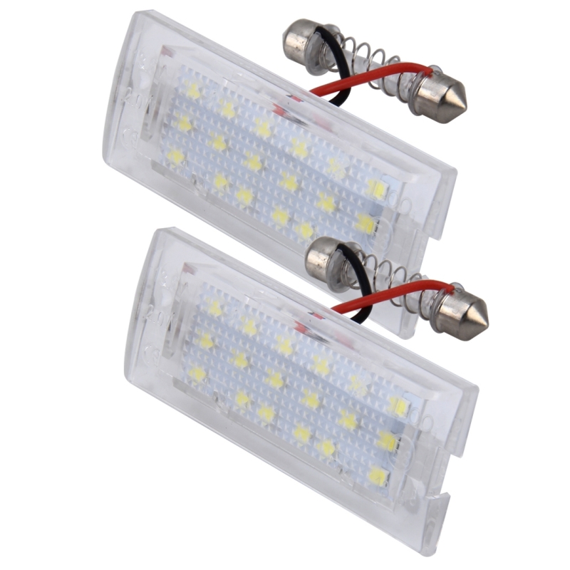 2 PC's licentie plaat licht met 18 SMD-3528 lampen voor BMW E53 (X 5) 2W 120LM 6000K DC12V (wit licht)