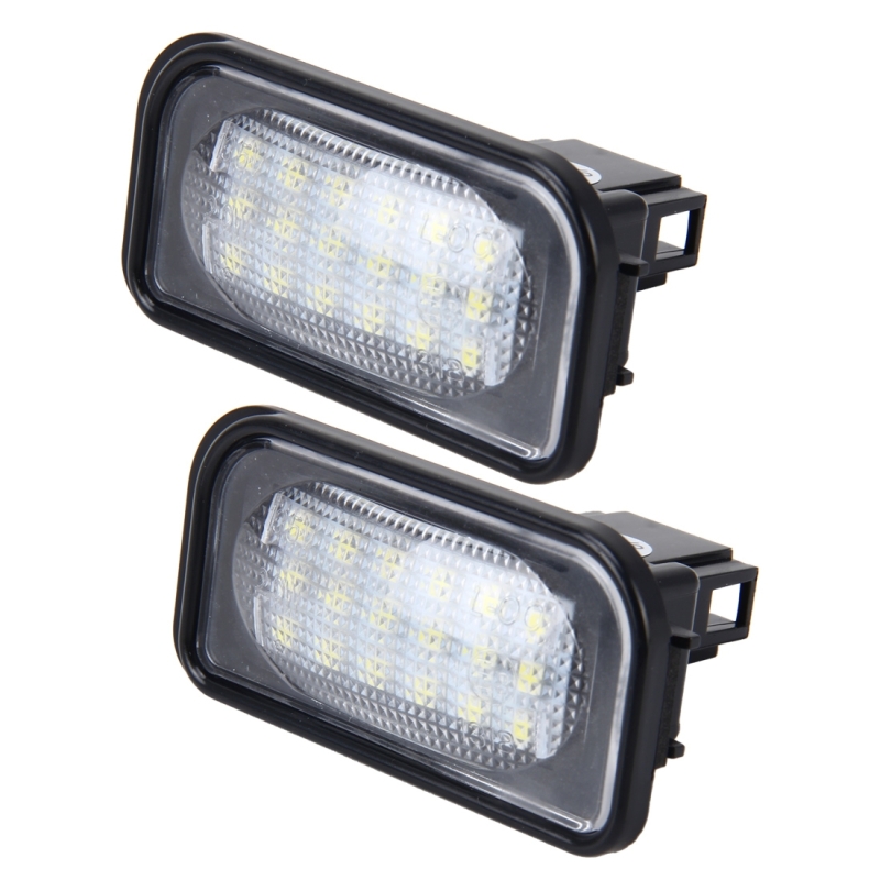 2 PC's License Plate licht met 18 SMD-3528 lampen voor Mercedes-Benz W203 4D 2W 120LM 6000 K DC12V met Canbus (wit licht)