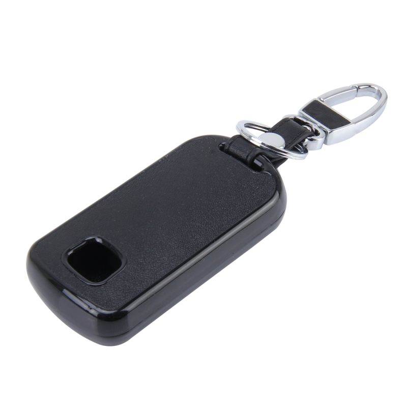 Auto Auto PU leder intelligentie lichtgevend Effect Key Ring beschermhoes voor CRV Crosstour(Black)