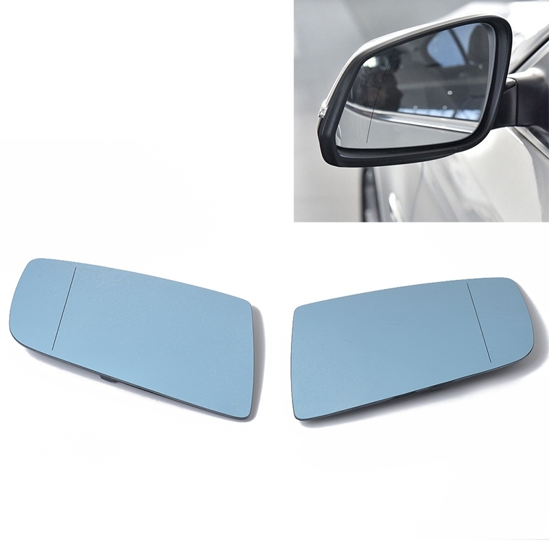 Auto links + rechts vleugel achteruitkijkspiegel glas vervanging Achteruitrij spiegels met verwarmde 51167065081/51167065082 voor BMW E60/E61/E63