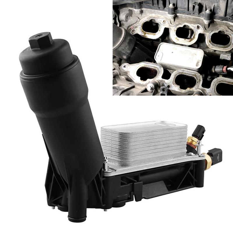 Auto modificatie oliekoeler filter behuizing filter basis 5184294AE voor Jeep