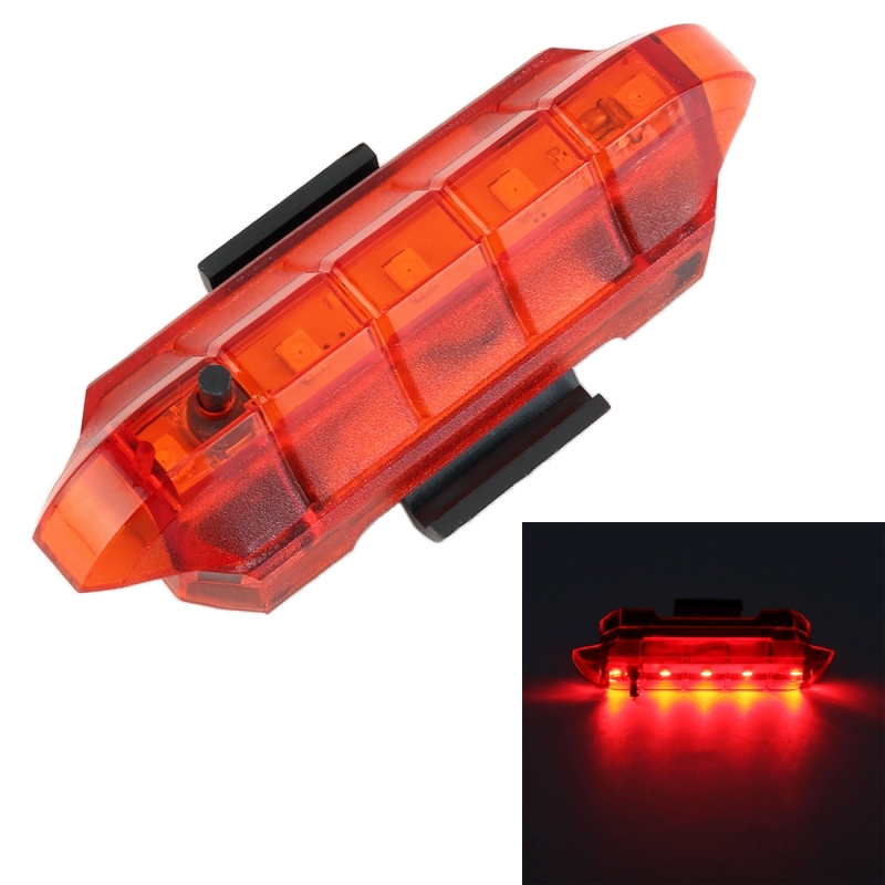 Fiets USB oplaadbare achterlicht LED-staartlamp (rood licht)