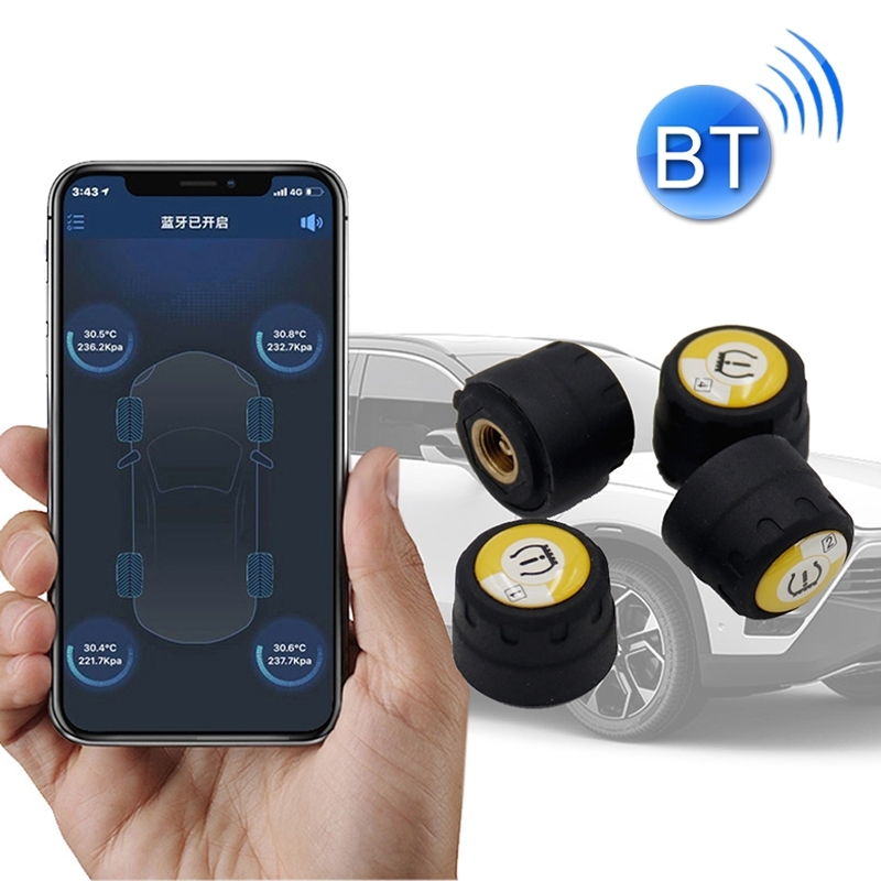 Bluetooth 4.0 TPMS Auto Externe bandenspanning monitoring drukdetectie systeem