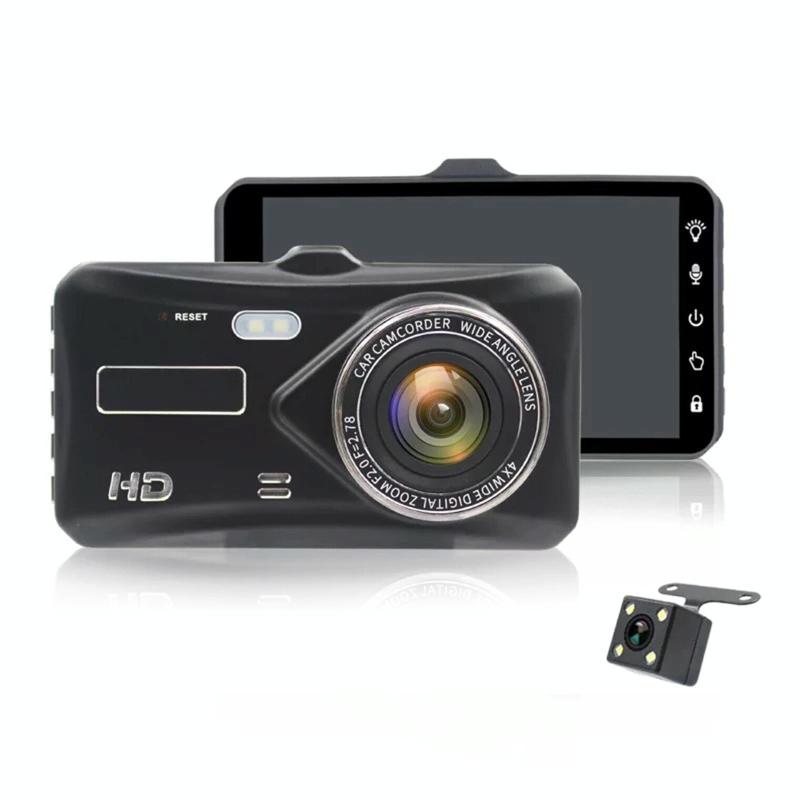 X97 4 inch Front and Rear Dual-recording HD 1080P Night Vision Driving Recorder Support Loop Recording / Parking Monitoring