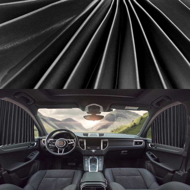2 PCS Auto Auto Zonnescherm gordijnen Voorruit Cover voor de voorstoel (Zwart)