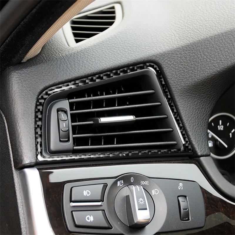 Carbon Fiber auto Side Air Outlet frame decoratieve sticker voor BMW 5 serie F10 2011-2017