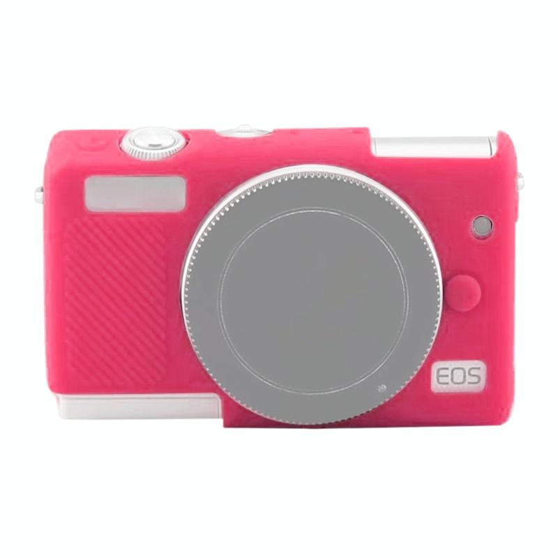 Zachte siliconen beschermhoes voor Canon EOS M200 (Rose Red)