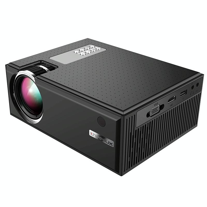 Cheerlux C8 1800 Lumens 1280x800 720P 1080P HD Smart Projector Ondersteuning HDMI / USB / VGA / AV Basisversie (Zwart)