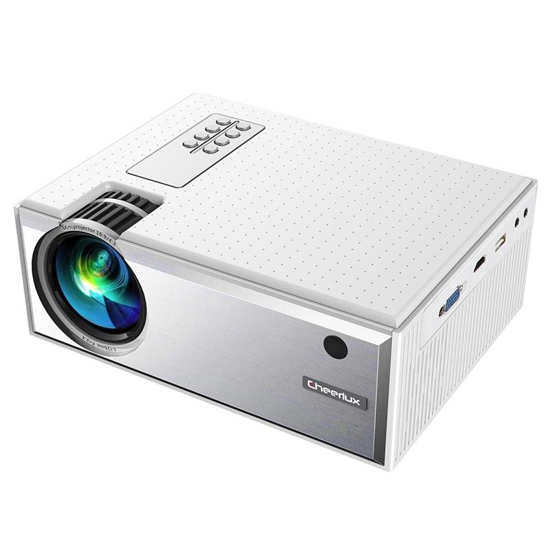 Cheerlux C8 1800 Lumens 1280x800 720P 1080P HD Smart Projector Ondersteuning HDMI / USB / VGA / AV Basisversie (Wit)