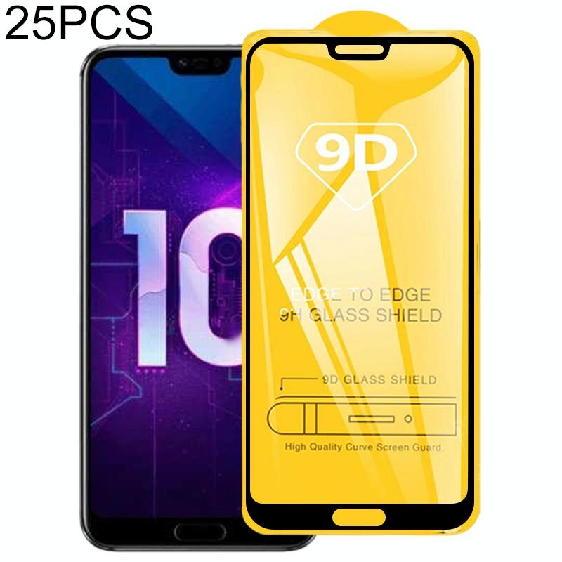 25 stuks 9D volledige lijm volledig scherm gehard glas film voor Huawei Honor 10i/Honor 20 Lite