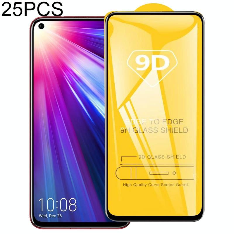 25 stuks 9D volledige lijm volledig scherm gehard glas film voor Huawei Honor weergave 20