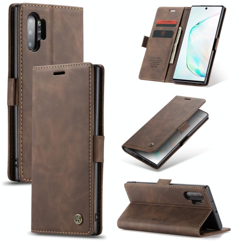 CaseMe-013 multifunctionele horizontale Flip lederen draagtas met kaartsleuf & houder & portemonnee voor Galaxy Note 10 + (koffie)