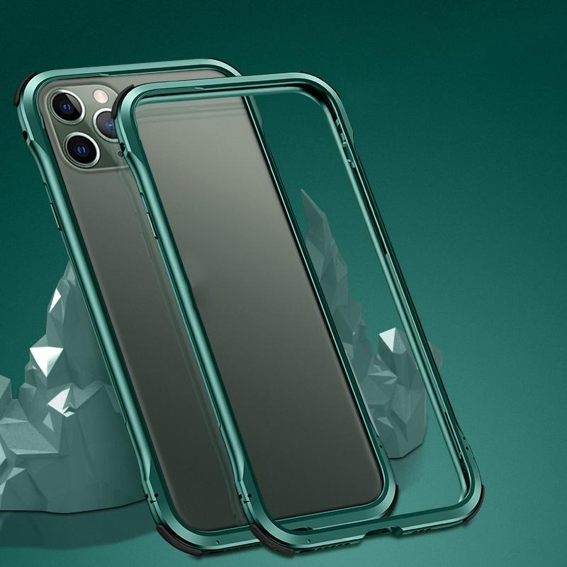 Schokbestendig metalen beschermframe voor iPhone 11 Pro(Groen)