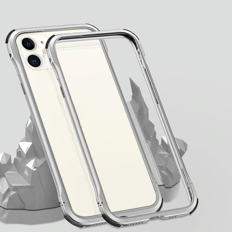 Schokbestendig metalen beschermframe voor iPhone 11(Zilver)