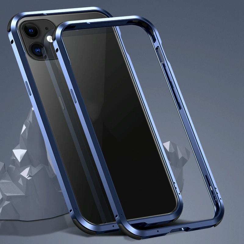 Schokbestendig metalen beschermframe voor iPhone 12 mini(Rood)