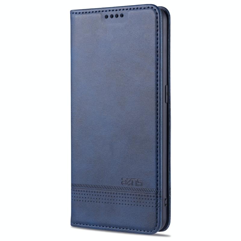 Voor Oppo Reno5 Pro 5G AZNS Magnetische Kalf Textuur Horizontale Flip Lederen Case met Kaart Slots & Houder & Portemonnee (Donkerblauw)