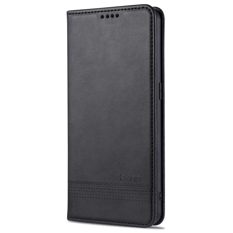 Voor Oppo Reno5 Pro 5G AZNS Magnetische Kalf Textuur Horizontale Flip Lederen Case met Kaart Slots & Houder & Portemonnee (Zwart)