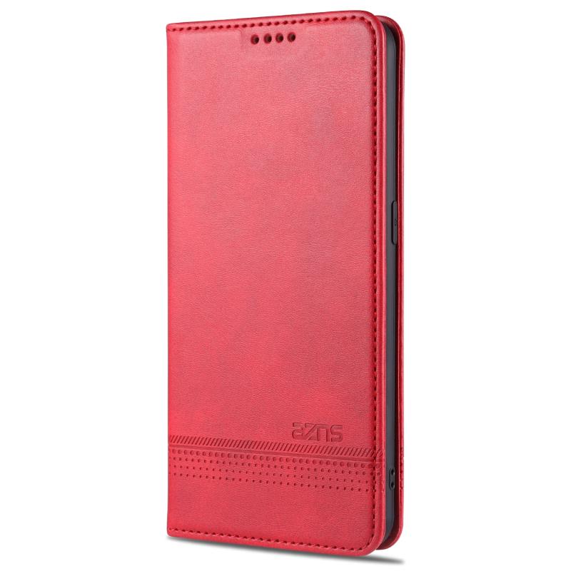 Voor Oppo Reno5 Pro 5G AZNS Magnetische Kalf Textuur Horizontale Flip Lederen Case met Kaart Slots & Houder > Portemonnee (Rood)