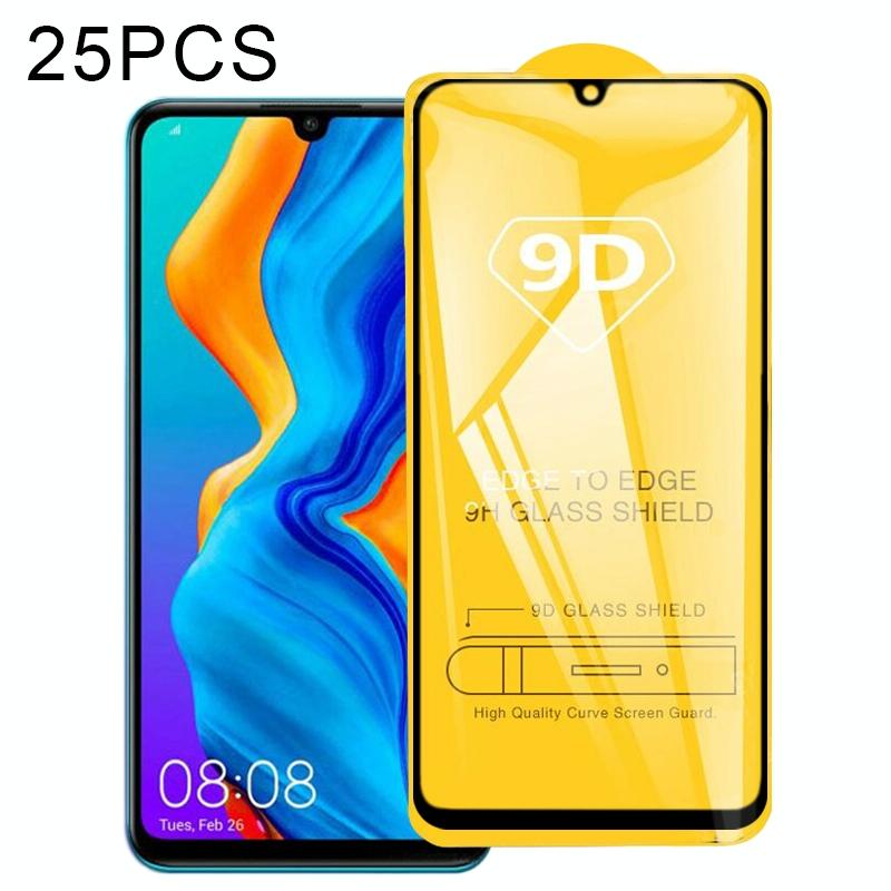 Voor Huawei P30 Lite 2020 25 PCS 9D Full Glue Full Screen Tempered Glass Film