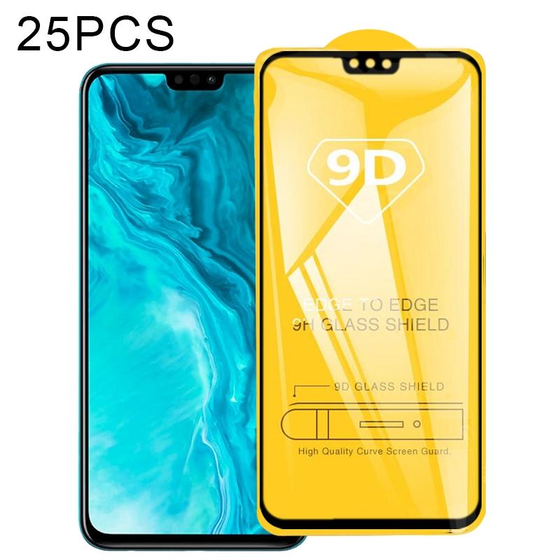 Voor Huawei Honor 9X Lite 25 PCS 9D Full Glue Full Screen Tempered Glass Film