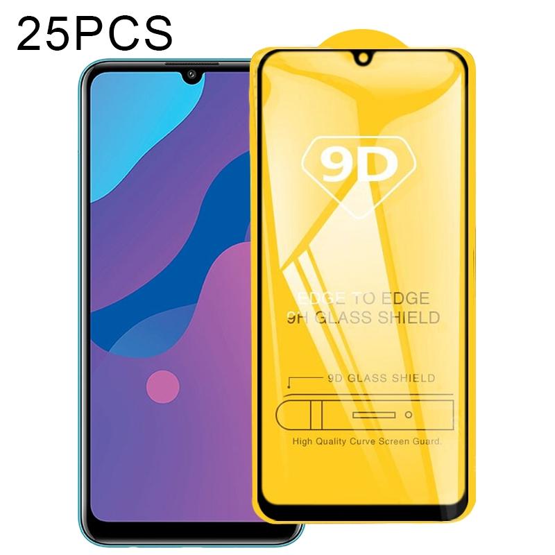 Voor Huawei Honor 9A 25 PCS 9D Full Glue Full Screen Tempered Glass Film