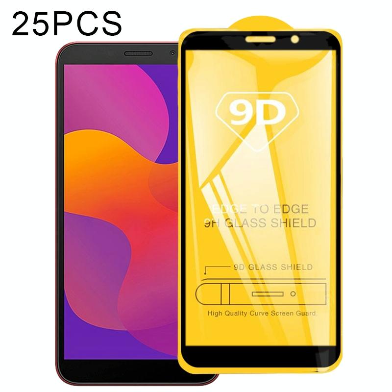 Voor Huawei Honor 9s 25 PCS 9D Full Glue Full Screen Tempered Glass Film