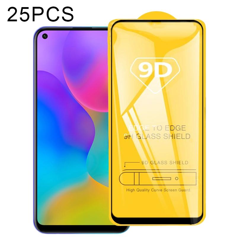 Voor Huawei Honor 9C 25 PCS 9D Full Glue Full Screen Tempered Glass Film