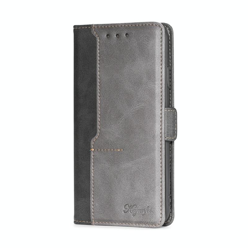 Voor Huawei P30 retro textuur contrast kleur kant gesp horizontale flip lederen geval met houder & kaart slots & portemonnee (zwart)