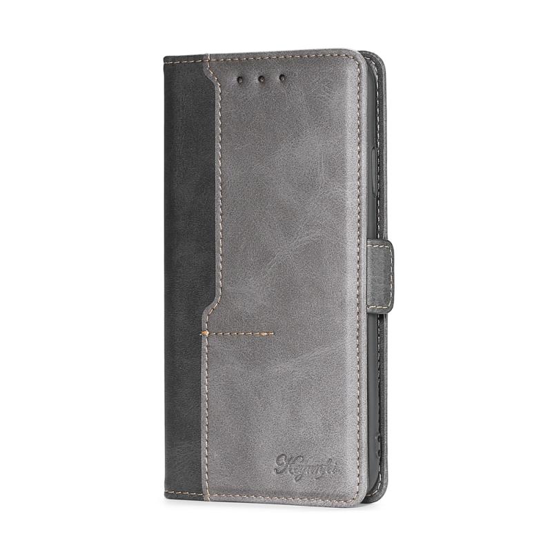 Voor Huawei P30 Pro Retro Texture Contrast Color Side Buckle Horizontal Flip Leather Case met Holder & Card Slots & Wallet(Black)