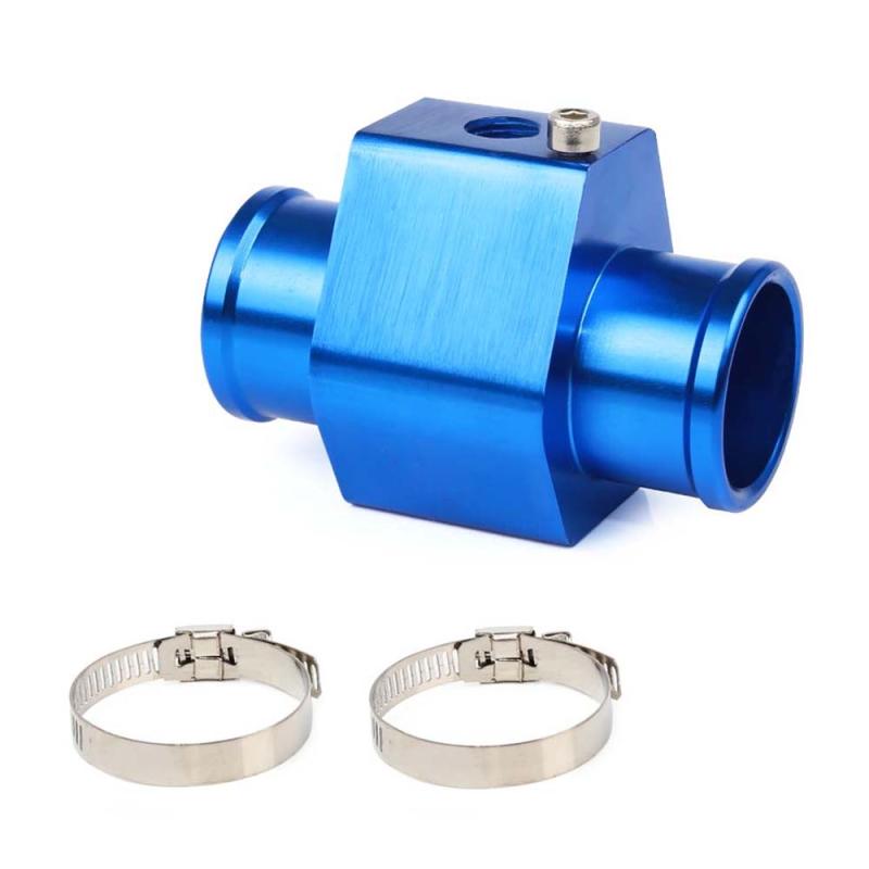 Auto water temperatuurmeter temperatuurmeter gezamenlijke pijp radiator sensor adapter klemmen grootte: 34mm (blauw)