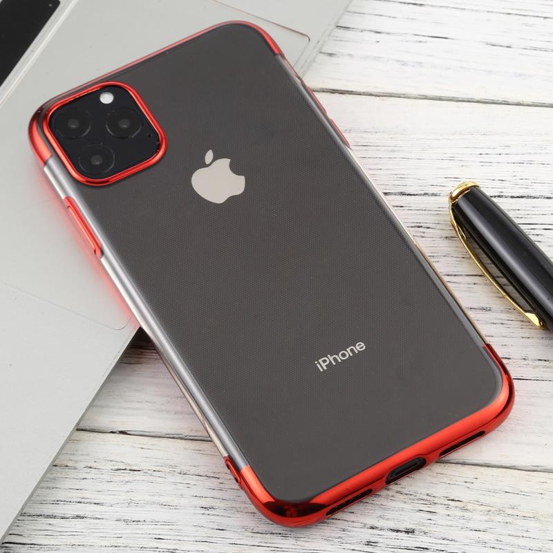 Voor iPhone 11 Pro transparante TPU anti-drop en waterdichte mobiele telefoon beschermende case (rood)