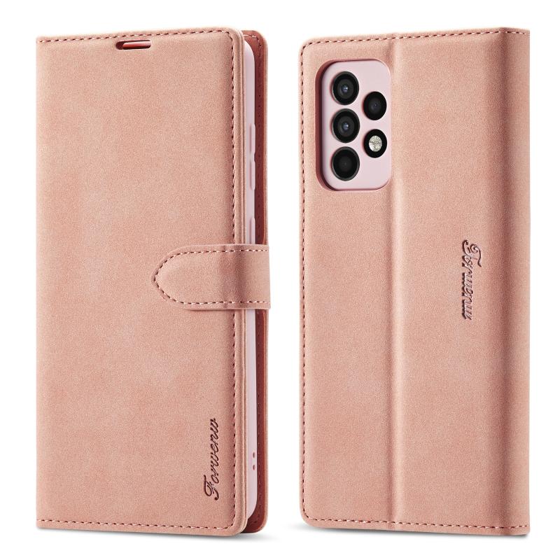 Voor Samsung Galaxy A72 5G / 4G Forwenw F1-serie matte sterke magnetisme horizontale flip lederen hoesje met houder kaart slots & portemonnee & foto