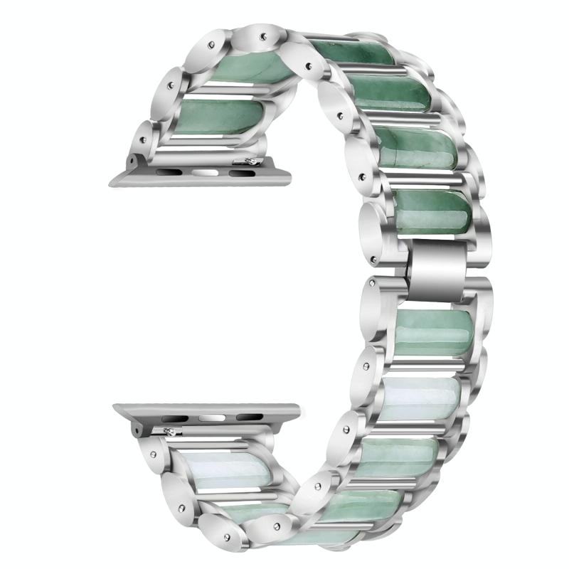 Emerald roestvrijstalen horlogeband voor Apple Watch Series 6 SE & 5 & 4 44 mm / 3 2 en 1 42 mm (zilver)