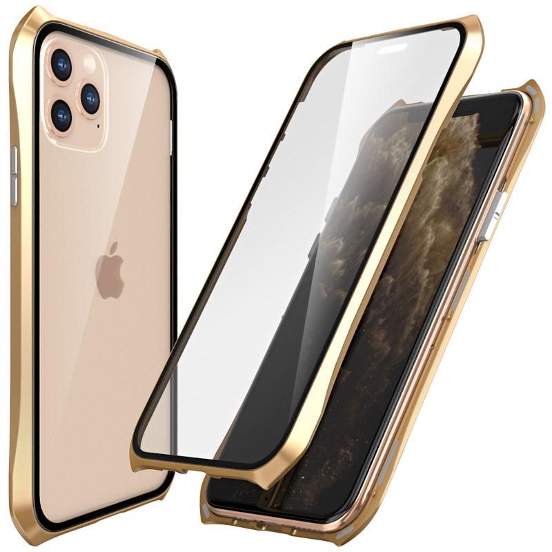 Voor iPhone 11 Pro PC Magneto shell serie all-inclusive anti-val waterdichte beschermhoes (goud)