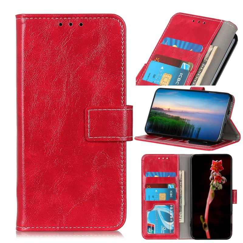 Voor Samsung Galaxy A82 5G Retro Crazy Horse Texture horizontale flip lederen hoesje met houder en kaart slots & fotolijst & portemonnee (rood)