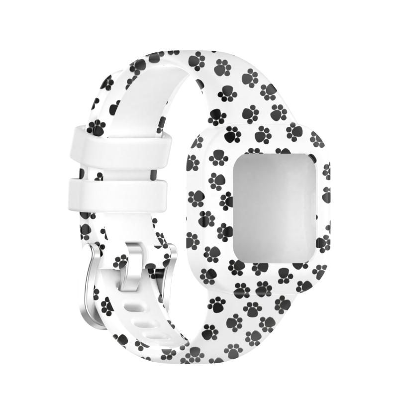 Voor Garmin Vivofit JR3 siliconen afdrukken vervangende horlogeband (voetafdruk)
