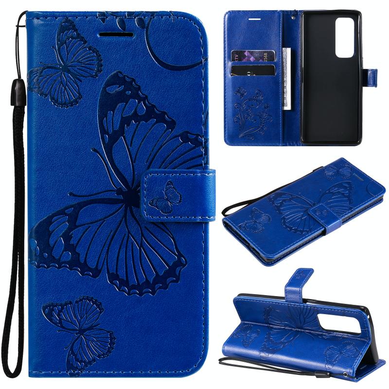 Voor OPPO RENO5 PRO + 5G / VIND X3 Neo Drukt Afdrukken Vlinder Patroon Horizontale Flip PU Lederen Case met Houder & Card Slots & Wallet & Lanyard