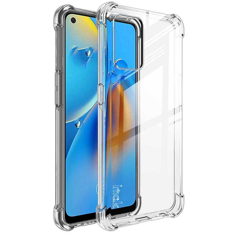 Voor OPPO F19 4G / A74 4G IMAK ALL-INCLUSIEF SCHOFFROVEER AIRBAG TPU-hoesje met schermbeschermer