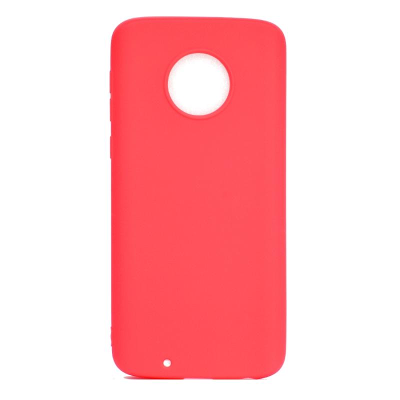 Voor Motorola Moto G6 Candy Color TPU Case (Rood)