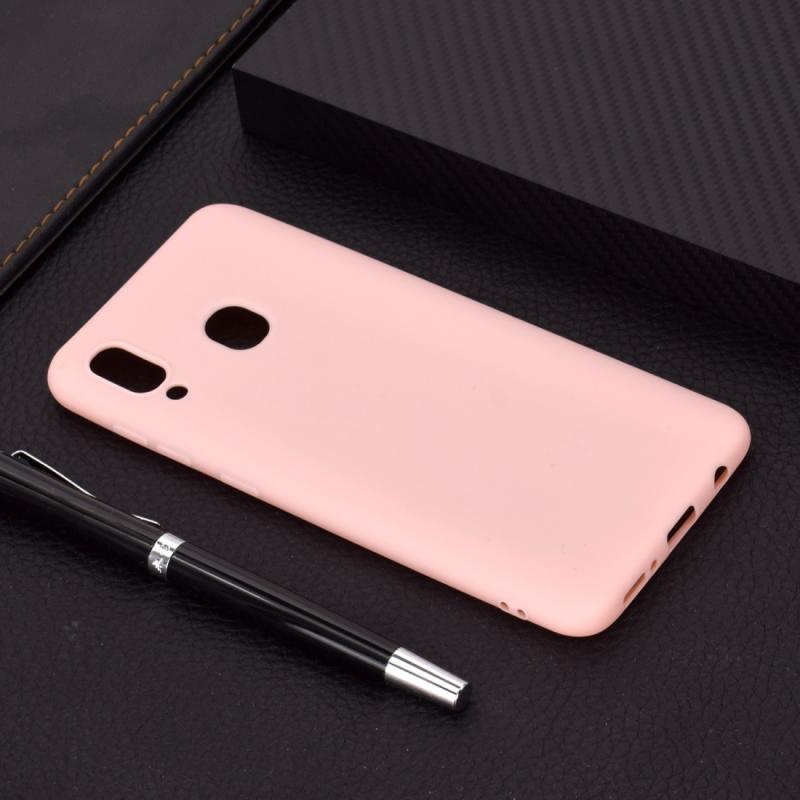 Voor Galaxy A30 Candy Color TPU case (roze)