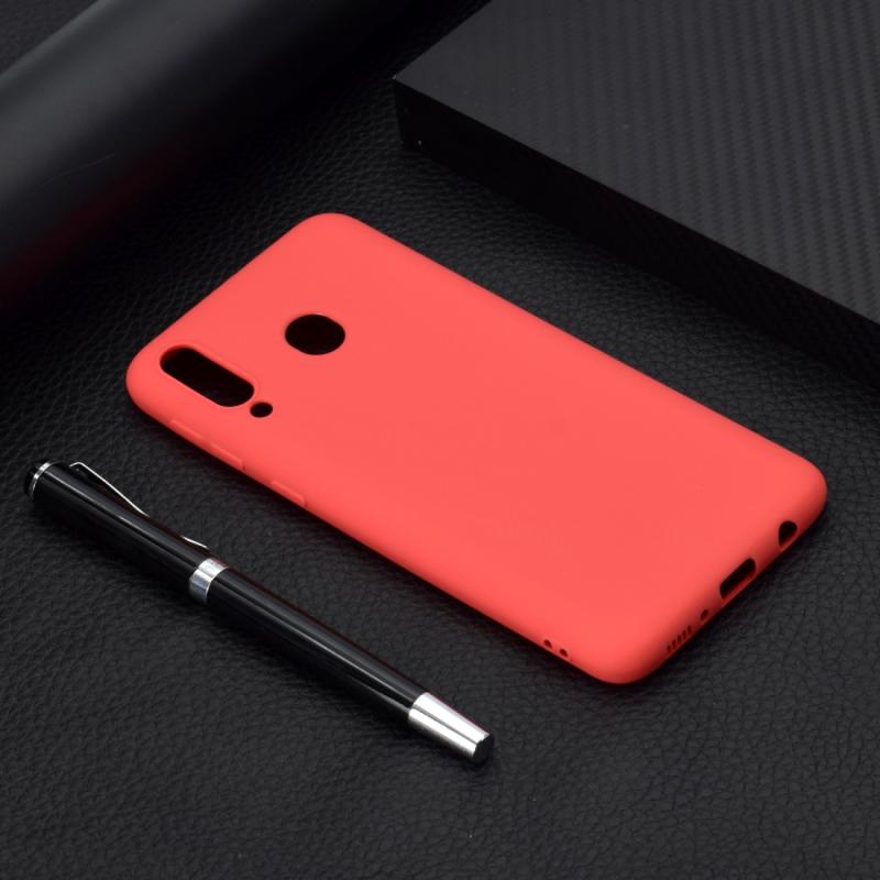 Voor Galaxy A40 Candy Color TPU case (rood)